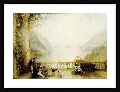 Figures on a Balcony, probably at Westpoint, c.1840-45 by Thomas Creswick