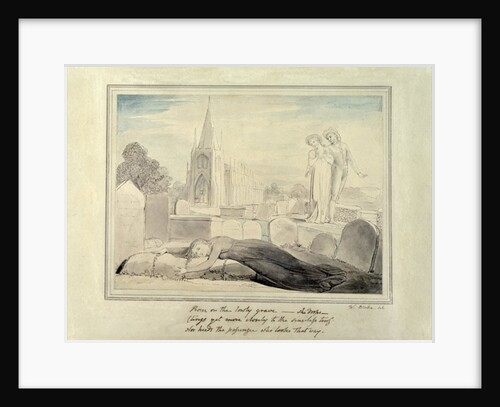 The Widow Embracing her Husband's Grave by William Blake