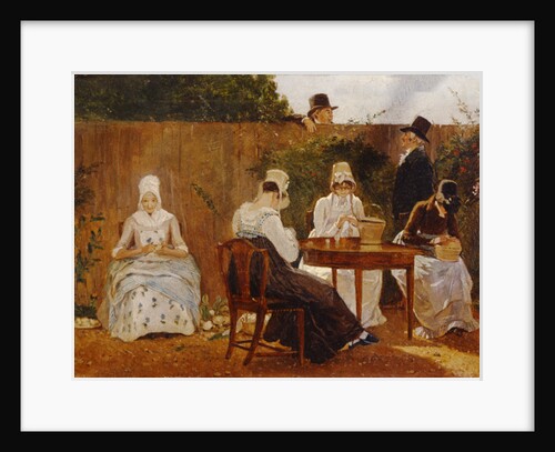 The Chalon Family in their London Town Garden, early 1800s by Jacques-Laurent Agasse