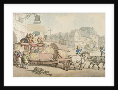The Paris Diligence by Thomas Rowlandson