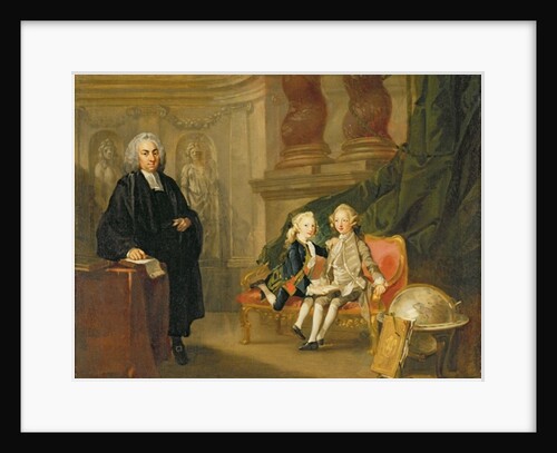 Prince George and Prince Edward Augustus Sons of Frederick Prince of Wales, with their tutor Dr Francis Ayscough, c.1748-49 by Richard Wilson