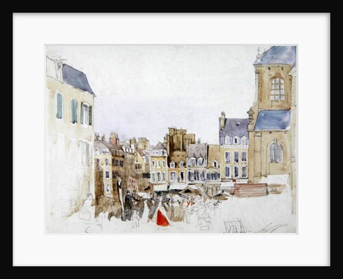 A French Market Place, c.1829 by David Cox