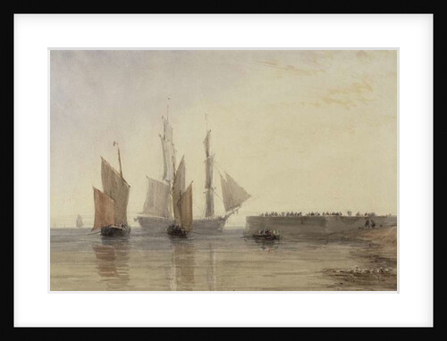 Entrance to Calais Harbour, 1829 by David Cox