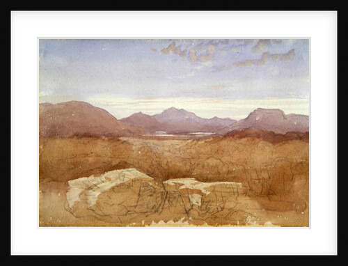 A Mountainous View, North Wales, c.1818 by David Cox