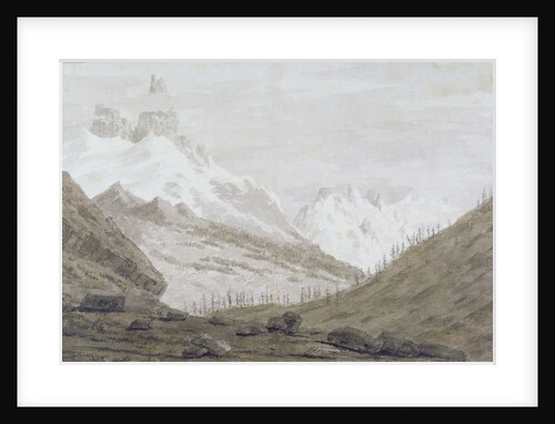 Between Chamonix and Martigny, 1776 by John Robert Cozens