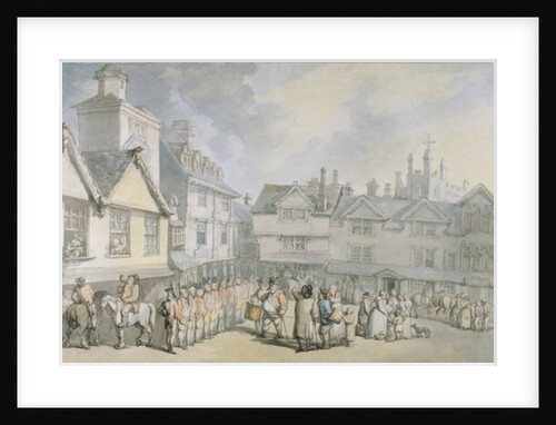 A Review in a Market Place, c.1790 by Thomas Rowlandson