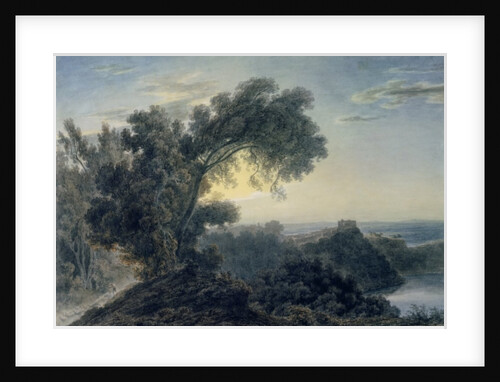 The Lake of Albano and Castle Gandolfo by John Robert Cozens