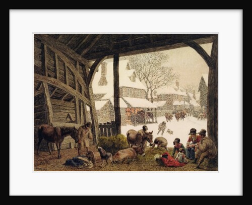 A Village Snow Scene, 1819 by Robert Hills