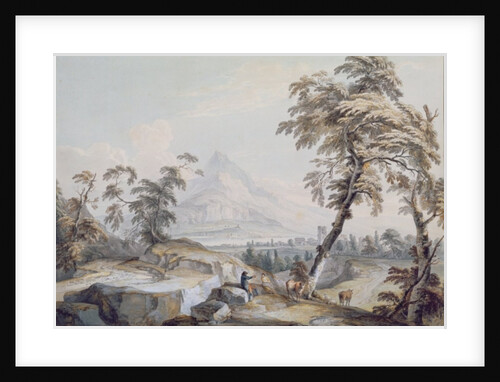 Italianate Landscape with Travellers, no.1 by Paul Sandby