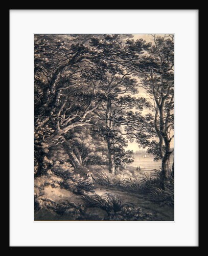 River Landscape with Figures by Thomas Hearne