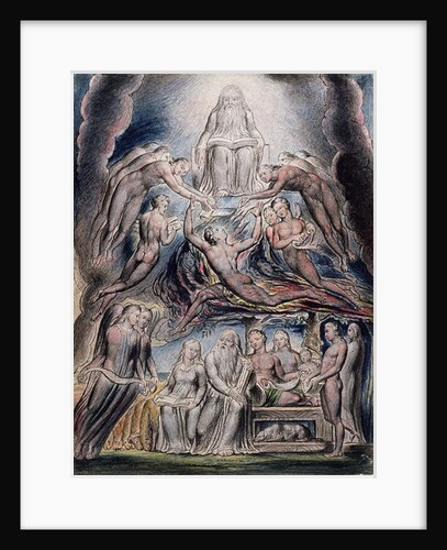 Illustrations of the Book of Job, pl.3: Satan before the throne of God, after William Blake by John Linnell