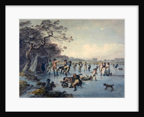 Skating in Hyde Park, c.1785 by Julius Caesar Ibbetson