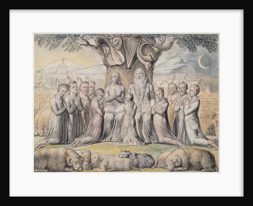Illustrations from the Book of Job, pl.2: Job and his Family, after William Blake by James Thomas Linnell
