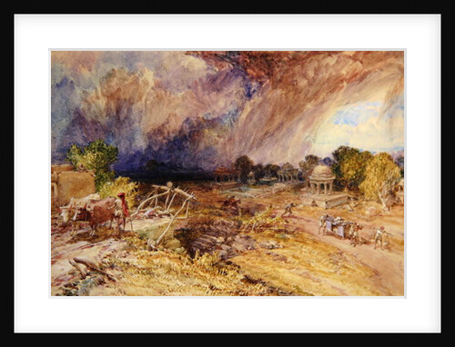 Dust Storm Coming on, near Jaipur Rajputana, 1863 by William 'Crimea' Simpson