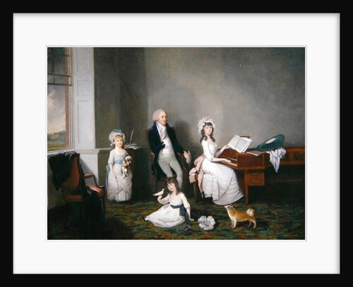 John Richard Comyns of Hylands Essex, with his daughters, 1775 by John Greenwood
