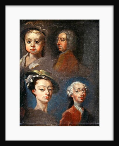 Study of Heads by William Hogarth