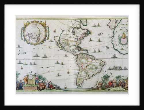 America, plate 84 by Nicolaes the Younger Visscher