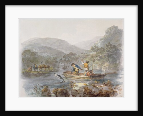 Salmon Spearing by Julius Caesar Ibbetson