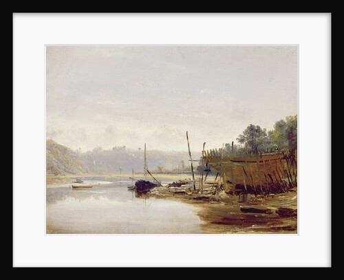 Boat Building near Dinan, Brittany, c.1838 by Francis Danby