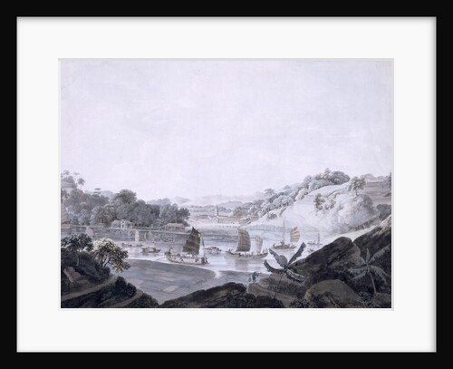 View of Some-Cheon on French Island, taken from Danes Island, China, 1793-94 by Thomas Daniell