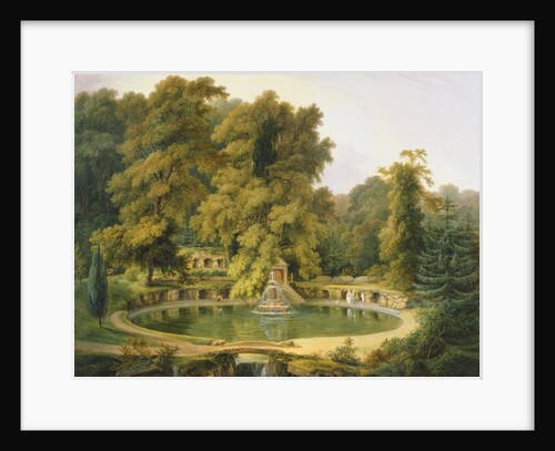Temple, Fountain and Cave in Sezincote Park, 1819 by Thomas Daniell