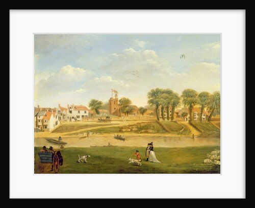 The Old Parish Church and Village, Hampton-on-Thames, Middlesex by English School