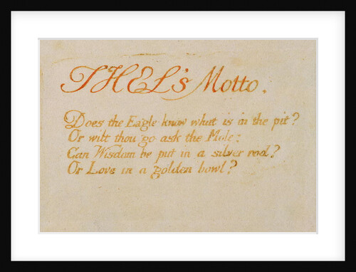 Thel's Motto... by William Blake