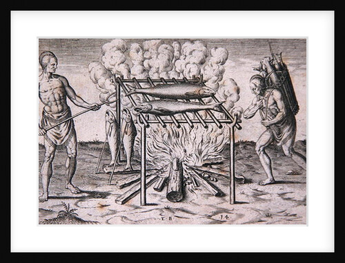 Cooking Fish, plate XIII by Theodor de Bry