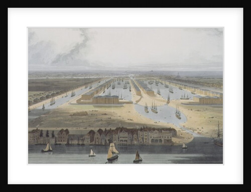 West India Trade Docks by William Daniell