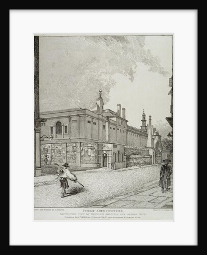 South West View of Bethlem Hospital and London Wall, 1814 by John Thomas Smith