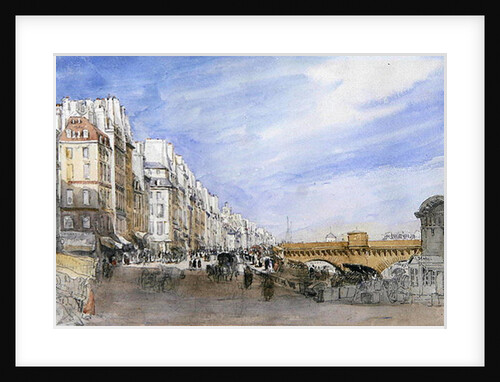 Pont Neuf from the Quai de L'Ecole, Paris by David Cox