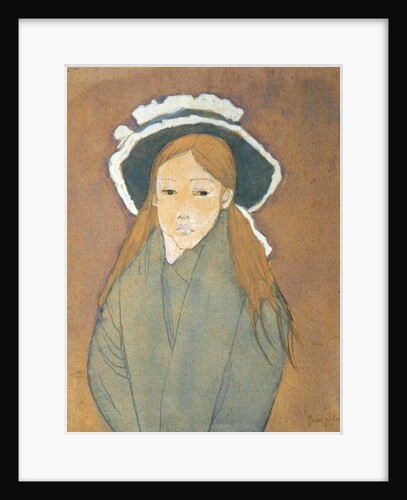 Girl with Large Hat and Straw-Coloured Hair, 1910s by Gwen John