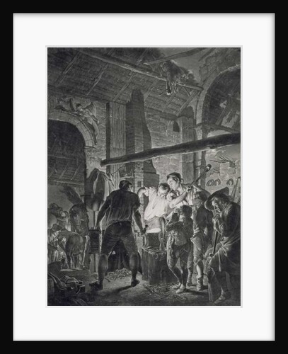 The Blacksmith's Shop, engraved by Richard Earlom, 1771 by Joseph Wright of Derby