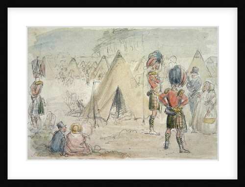 Highland Regiment in Camp by John Leech