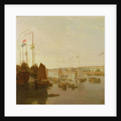 The European Factories, Canton, 1806 by William Daniell