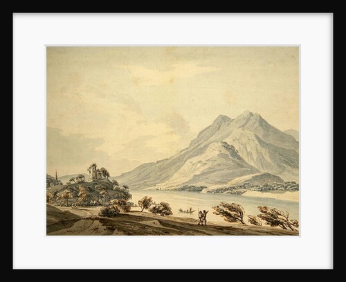 Mountain of Rigi and the Ancient Castle of Hapsbourg on the Lake of Lucerne by Thomas Sunderland