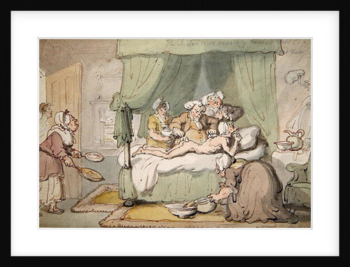 The Doctor is so severely bruised that cupping is judged necessary, c.1810 by Thomas Rowlandson