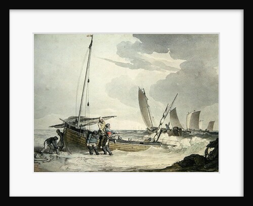 Fisherman putting out to Sea, c.1810 by John Augustus Atkinson