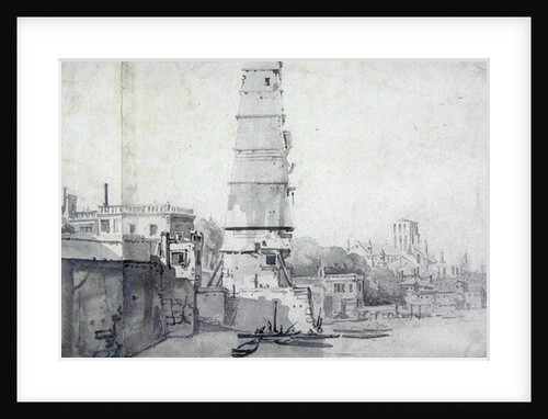 View of the Waterhouse and Old St Paul's, London, c.1663 by Thomas Wyck