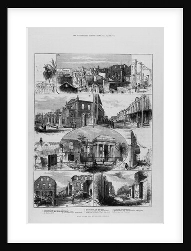 Ruins of the Fire at Kingston, Jamaica by English School