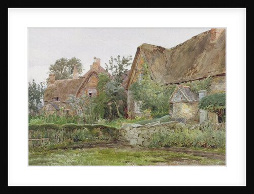 Thatched Cottages and Cottage Gardens, 1881 by John Fulleylove