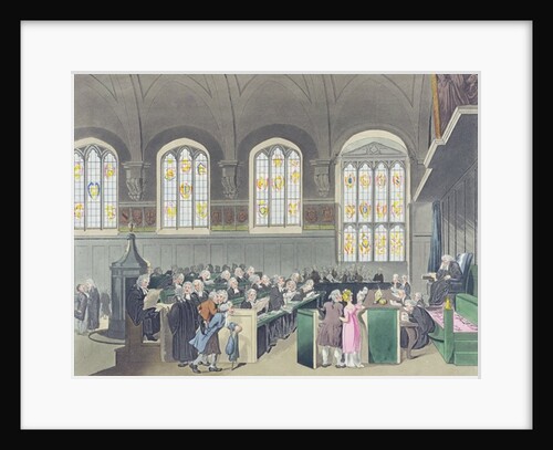 Court of Chancery, Lincoln's Inn Hall by T. & Pugin A.C. (after) Rowlandson
