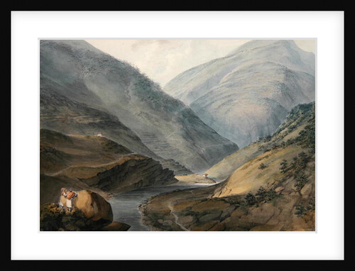 Mountainous landscape with river by Samuel Davis