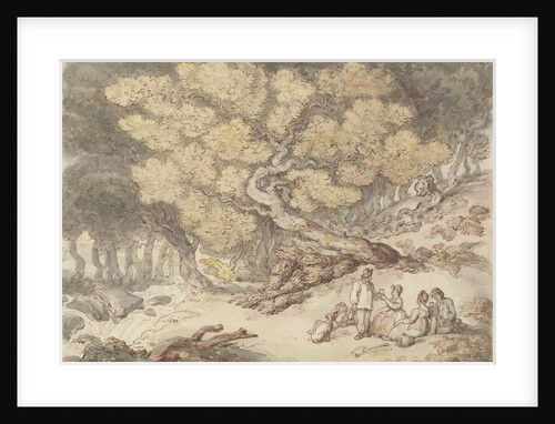 A Woodcutter's Picnic by Thomas Rowlandson