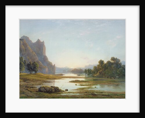 Sunset over a River Landscape, c.1840 by Francis Danby