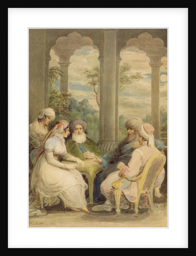 Prince Rasselas and his sister conversing in their summer palace on the banks of the Nile, 1804 by Samuel Shelley
