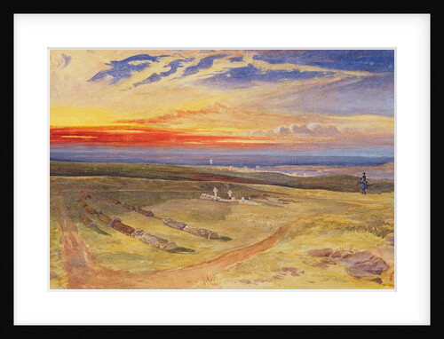 Graves of the Officers in the Fort on Cathcart Hill, 1854 by William 'Crimea' Simpson