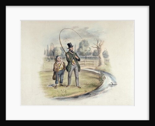 Perch fishing, Teddington by Henry Heath