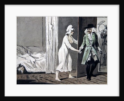 The Cuckold departs for the Hunt, c.1800 by Isaac Cruikshank
