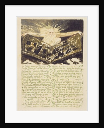 In living creations appear'd... by William Blake